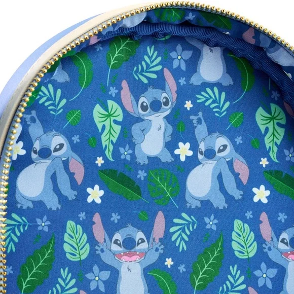 NWT Loungefly Disney Stitch floral embroidered backpack - Picture 3 of 6